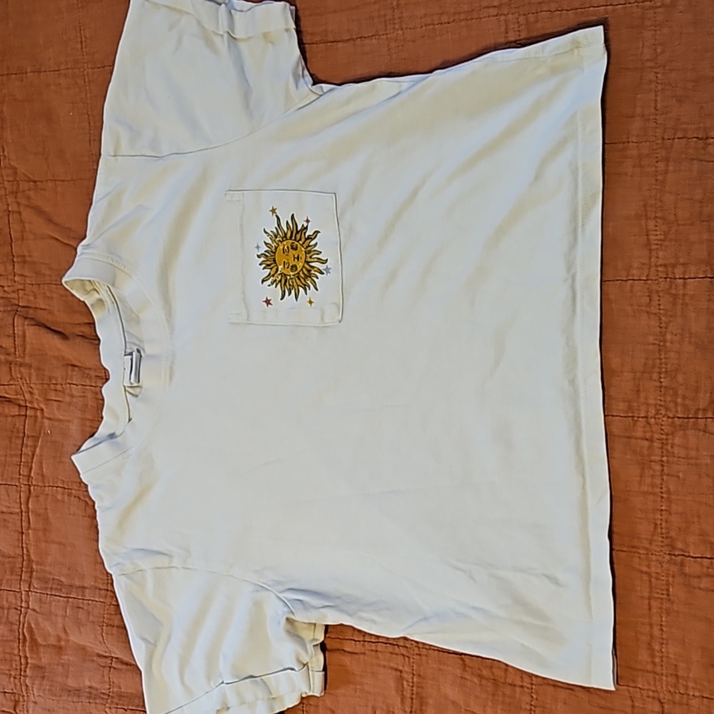 Electric pink brand crop top